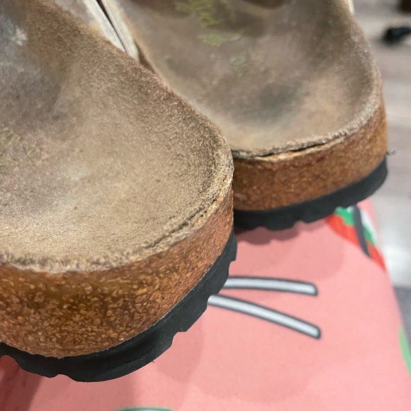 Birkenstock Papillio Boston Poetry Leather Ivory Floral Slip-on Clog Mule - Picture 5 of 5